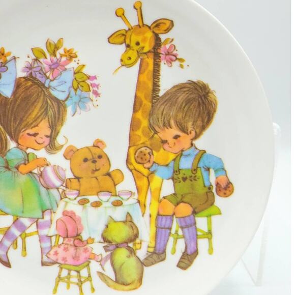 Vintage Decorative Child's Plate Tea Party By Miramar - Picture 3 of 6